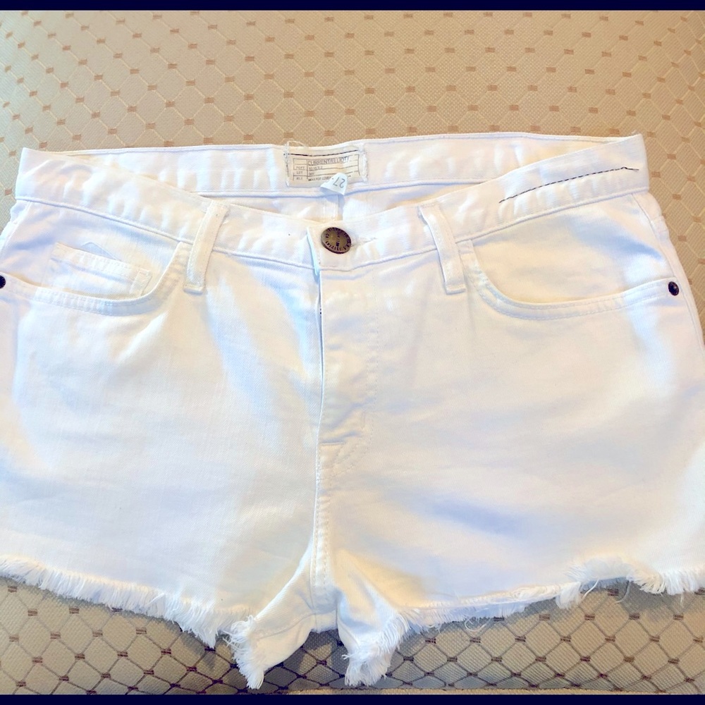 Darling Current/ Elliott white cut off shorts